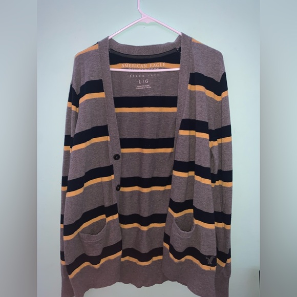 American Eagle Striped Cardigan - Picture 1 of 3